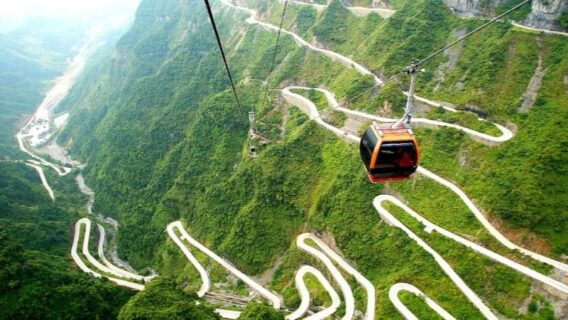 HÀ NỘI - TRƯƠNG GIA GIỚI - THIÊN MÔN SƠN – HỒ BẢO PHONG - PHƯỢNG HOÀNG CỔ TRẤN 6N5Đ 26 Cap treo Thien Mon Son